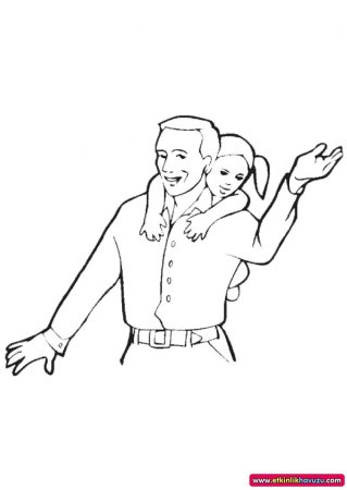 Открытка раскраска я люблю тебя папа