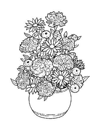 Осенний букет раскраска