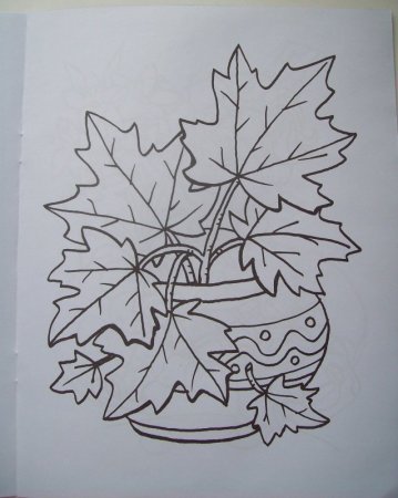 Раскраска цветы в вазе