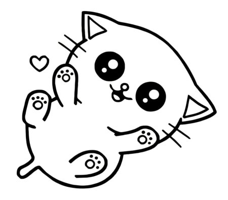 Кошки. Раскраска