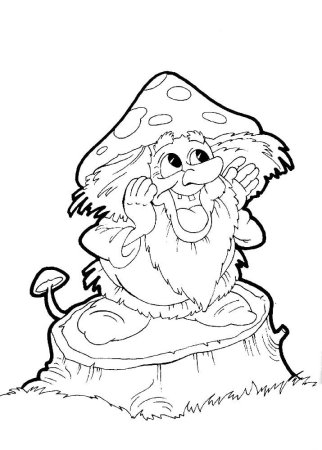 Старичок Лесовичок раскраска