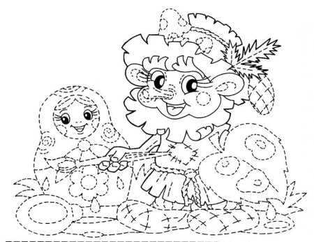 Домовой раскраска