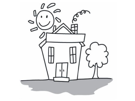 Сказочный домик раскраска