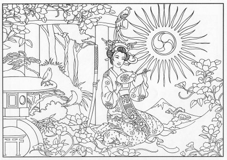 Раскраска индийская девушка