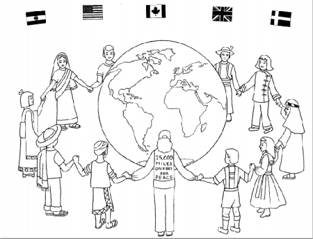 Раскраска Дружба народов