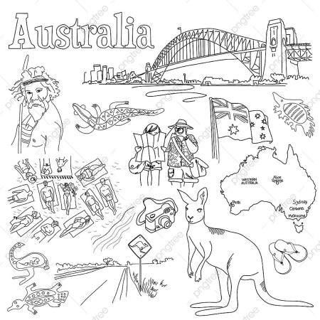 Раскраска. Животные Америки и Австралии