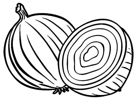Лук раскраска
