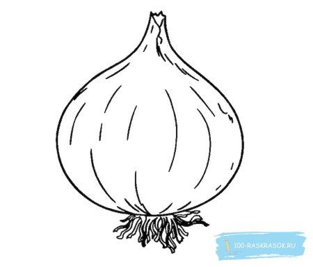 Красный лук раскраска для детей