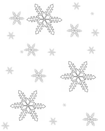 Зимний пейзаж раскраска