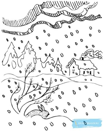 Зимняя одежда раскраска для детей