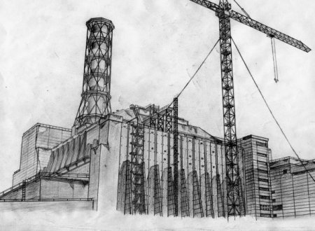 Чернобыльская АЭС рисунок