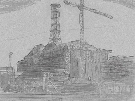 Атомная электростанция Чернобыль рисунок