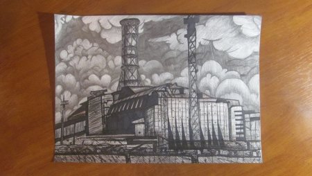 Чернобыльская АЭС рисунок
