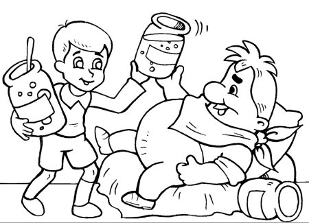 Карлсон раскраска