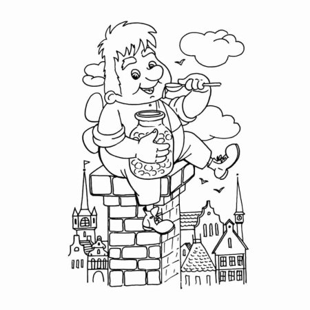 Малыш и Карлсон раскраска для детей