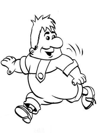 Линдгрен малыш и Карлсон раскраска