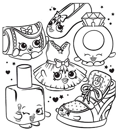 Шопкинс раскраска для детей