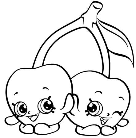 Вишня раскраска для детей