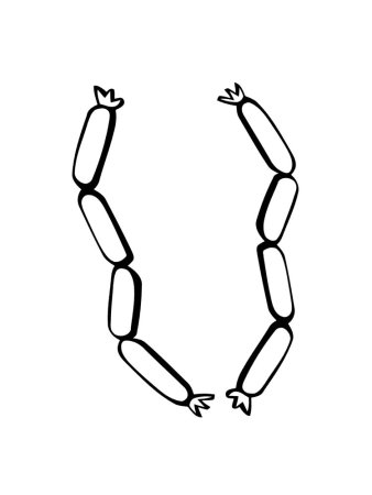 Сосиски раскраска