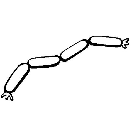 Сосиска черно белая