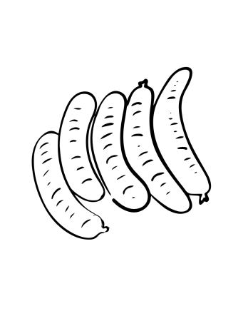 Сосиски раскраска