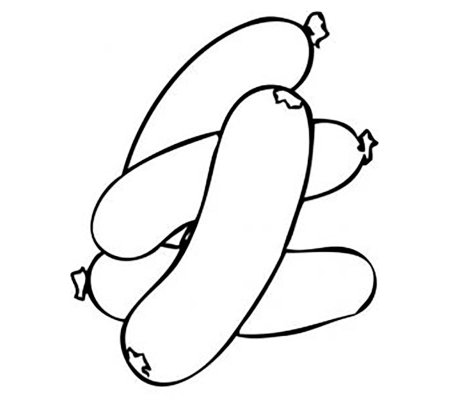 Сосиски раскраска