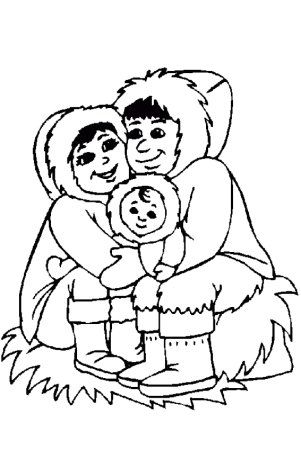 Раскраски народы севера для детей