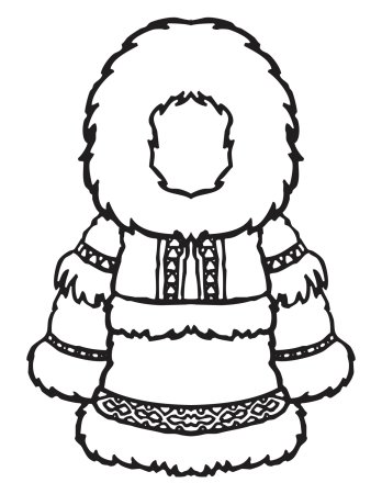 Шубка раскраска для детей