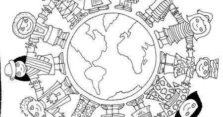 Раскраска Дружба народов для детей