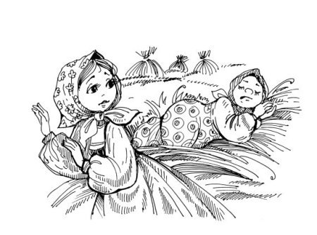 Крошечка Хаврошечка раскраска