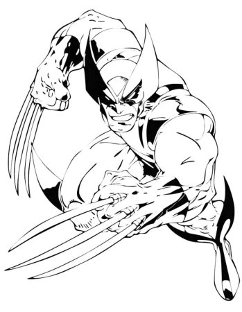 Росомаха Marvel Comics раскраска