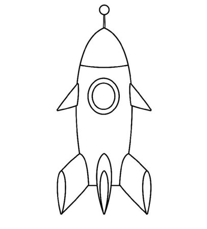 Ракета раскраска для детей