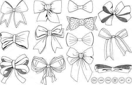 Бант раскраска