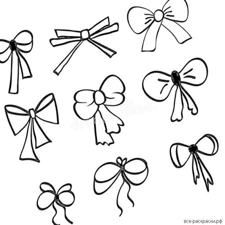 Бант раскраска