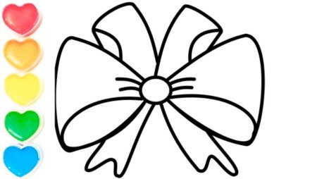 Бантик раскраска