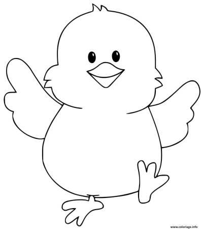 Цыпленок раскраска для малышей