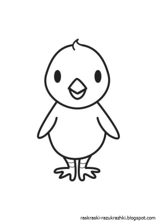 Утёнок раскраска для детей