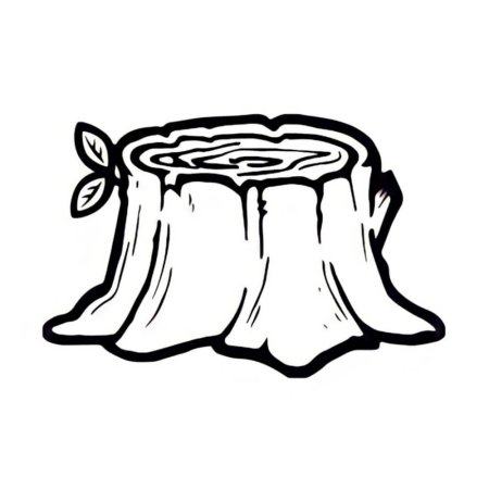 Пень раскраска