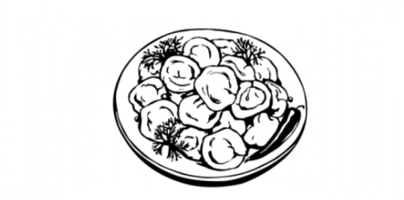 Пельмени чб