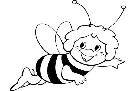 Пчела раскраска