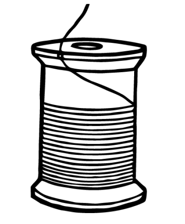 Раскраска Швейные принадлежности