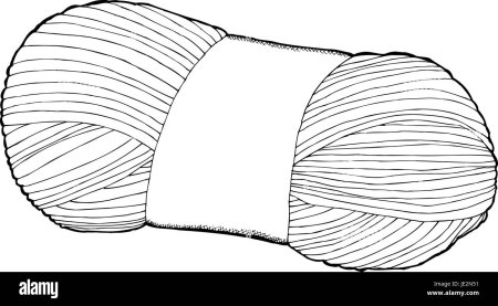 Раскраска клубок ниток для детей