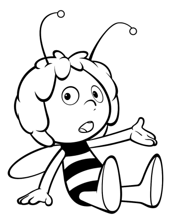 Пчела раскраска