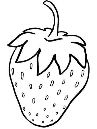 Клубника раскраска для детей