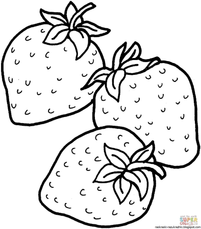 Земляника раскраска