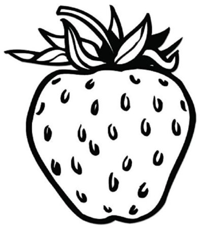 Клубника раскраска