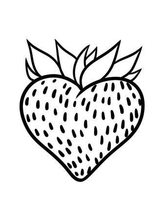 Клубника раскраска для детей