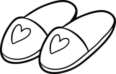 Раскраска домашние тапочки