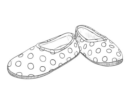 Раскраска тапочки