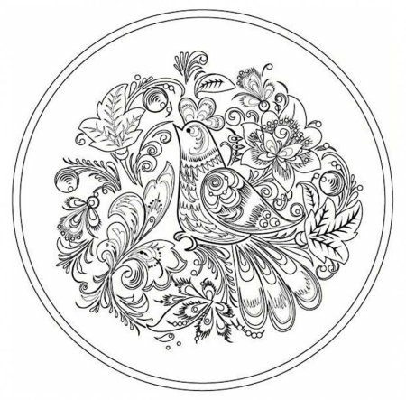 Хохлома раскраска